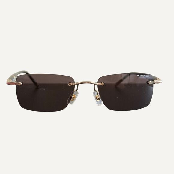 Montblanc Rectangle Mens Black Tinted Sunglasses MB0344S 001 main image 5